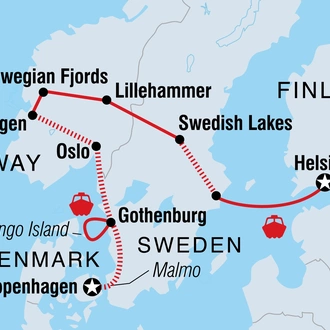 tourhub | Intrepid Travel | Complete Scandinavia | Tour Map
