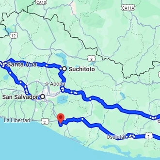 tourhub | Inter Tours | El Salvador Complete | Tour Map