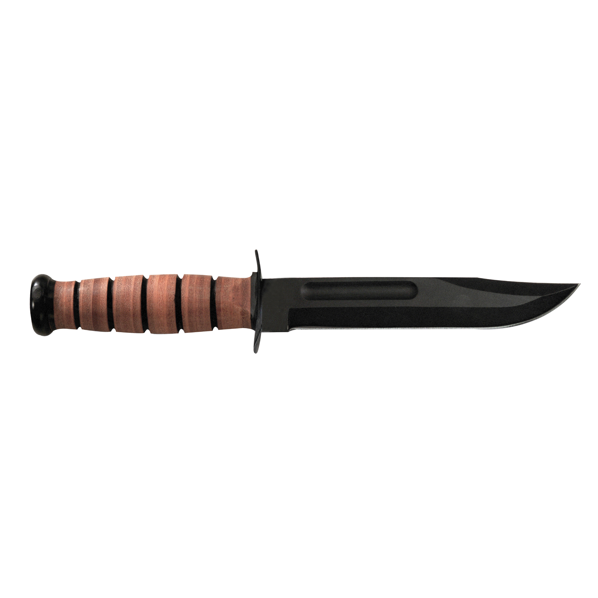 Kbar Kabar Ka Bar Usmc 7 Fixed Blade Knife Clip Point Plain Edge 1095 Cro Van Black Brown Leather Leather Sheath The Sharp Shooter Warehouse