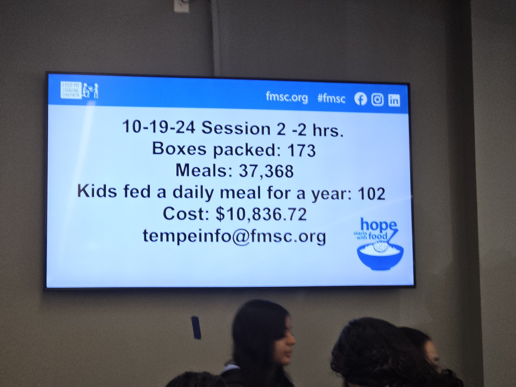 37,000 MEALS! 102 Kids fed for a year! 