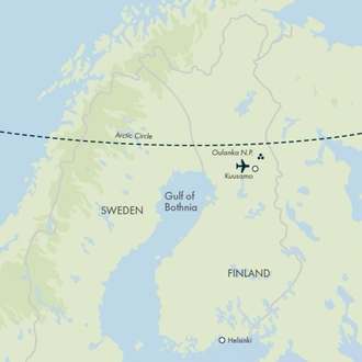 tourhub | Exodus | Finnish Winter Adventure Family Holiday | Tour Map