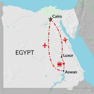 tourhub | Encounters Travel | Egyptian Legacy tour | Tour Map