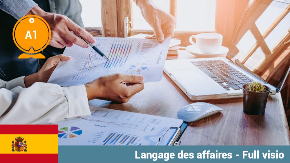 Représentation de la formation : ESPAGNOL - A1 Débutant - Full Visio - Langage des affaires - LILATE