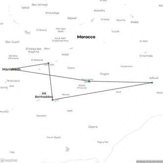 tourhub | TruTravels | Morocco Uncovered | Tour Map