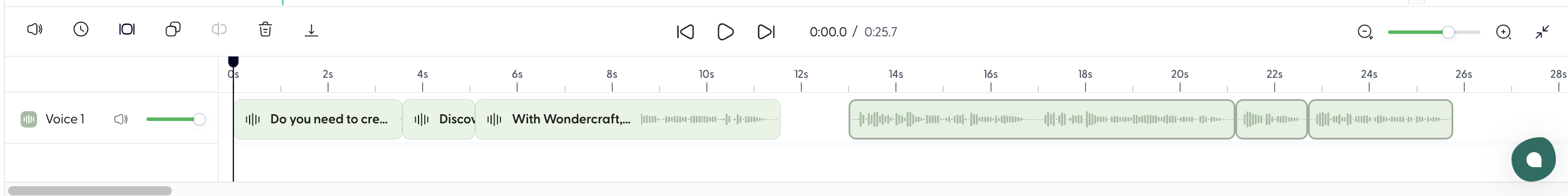 Multi-select audio clips