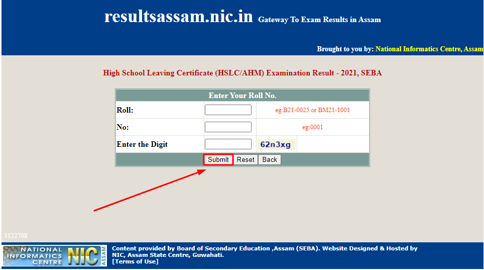 Login Page Assam Board