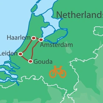 tourhub | UTracks | Classic Holland Cycle | Tour Map