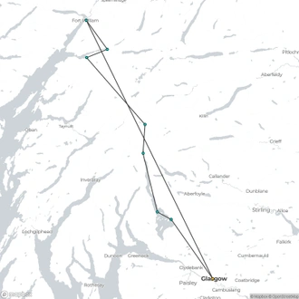 tourhub | The Natural Adventure | West Highland Way in Comfort | Tour Map