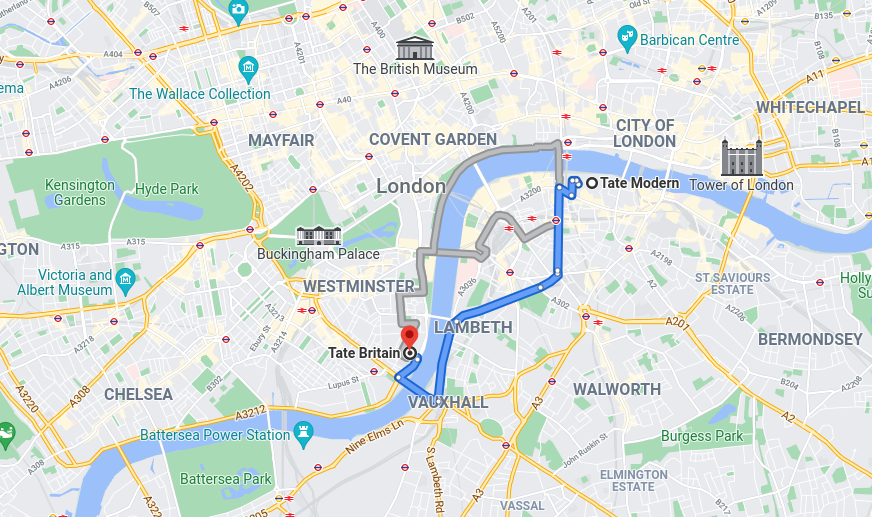 Tate to Tate cycle route