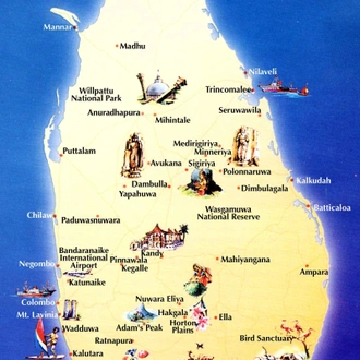 tourhub | Explore Vacations | Exclusive Honeymoon Days in Sri Lanka | Tour Map