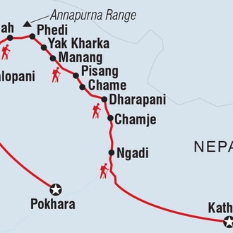 tourhub | Intrepid Travel | Annapurna Circuit Trek | Tour Map