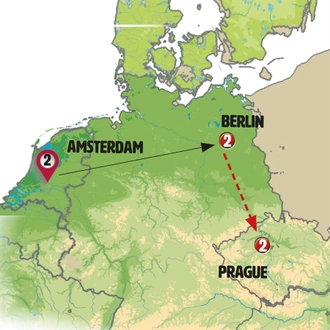 tourhub | Europamundo | Amsterdam, Berlin and Prague | Tour Map