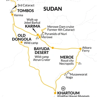 tourhub | Explore! | Sudan: Highlights of Ancient Nubia | Tour Map