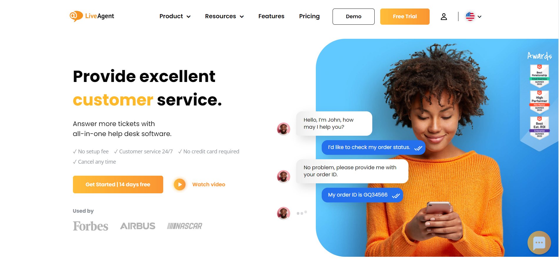 LiveAgent as a customer service software
