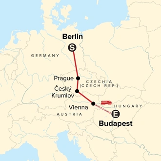 tourhub | G Adventures | Explore Central Europe | Tour Map