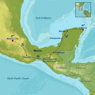 tourhub | Indus Travels | Magical Mexico | Tour Map