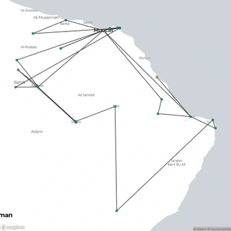 tourhub | Today Voyages | Rendezvous With Oman | Tour Map