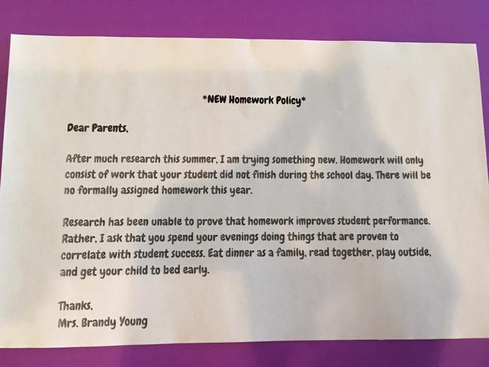 presentation letter to parents