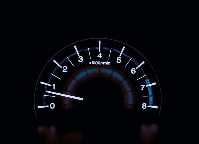 Car's speedometer.