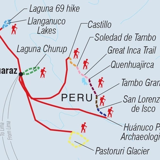 tourhub | Intrepid Travel | Peru Expedition: Trek the Great Inca Road | Tour Map