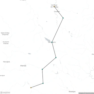 tourhub | Walkers' Britain | Stevenson's Trail: The Cevennes - 8 Days | Tour Map