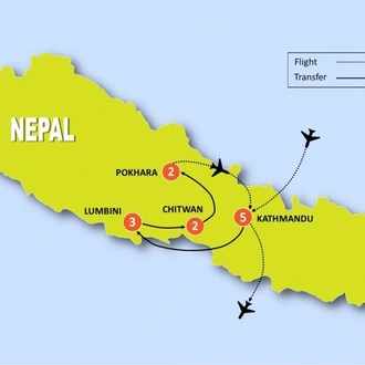 tourhub | Tweet World Travel | Cultural, Spiritual, Historical And Authentic Tour Of Nepal | Tour Map