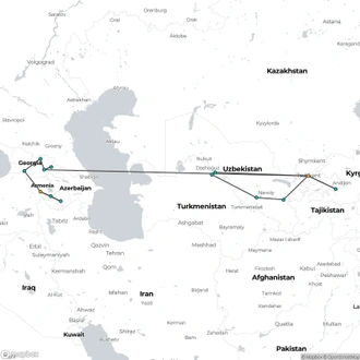 tourhub | Sundowners Overland | Markets and Minarets | Tour Map