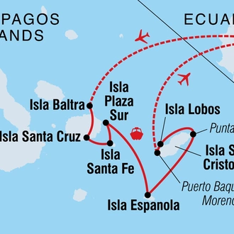 tourhub | Intrepid Travel | Galapagos Explorer: Southern Islands (Grand Queen Beatriz) | Tour Map