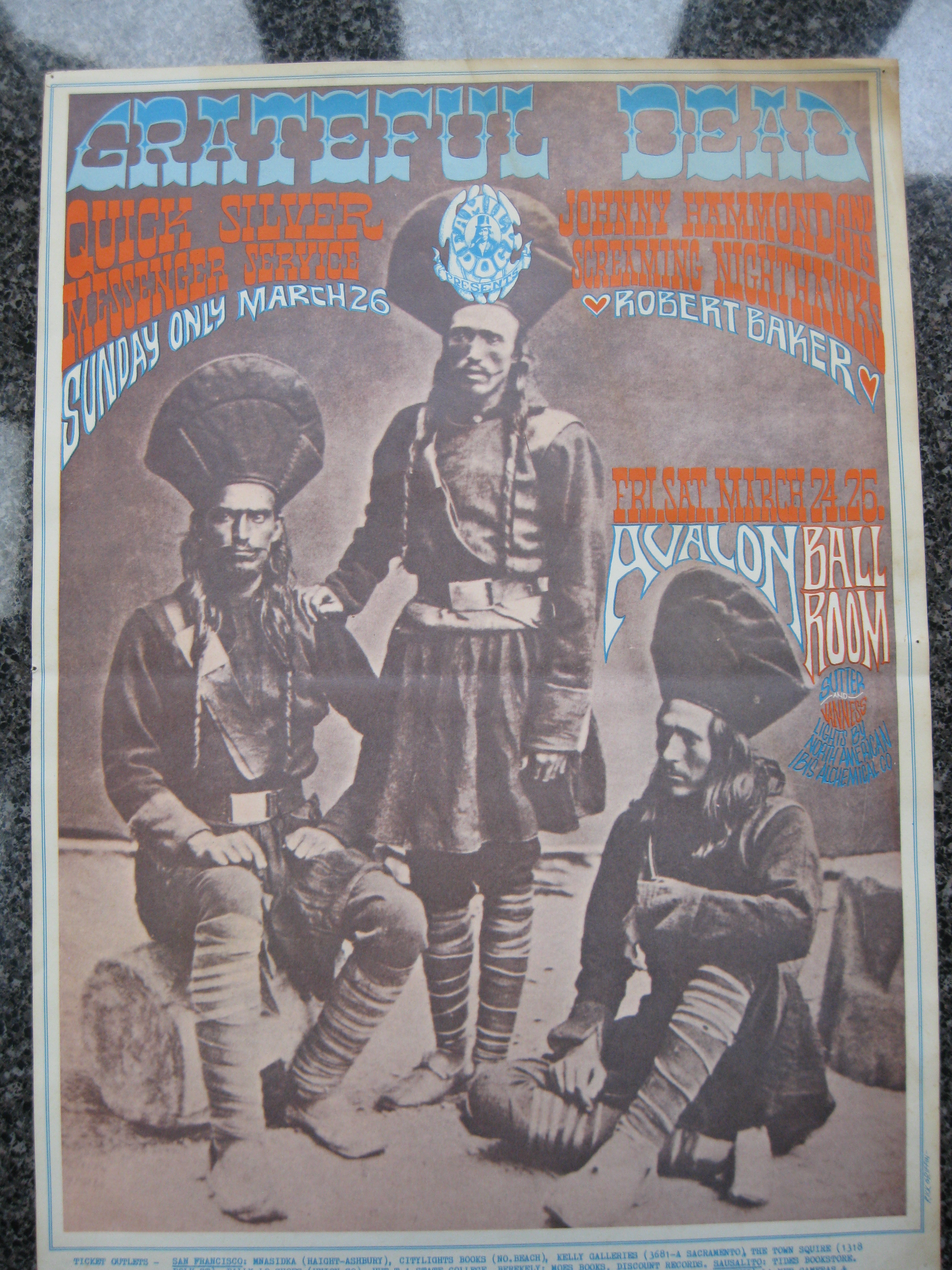 Vintage Grateful Dead, Quicksilver, Avalon Ballroom, 3 Indian