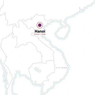 tourhub | G Adventures | Hanoi Escape: Night Life, Microbreweries and City Vibes | Tour Map