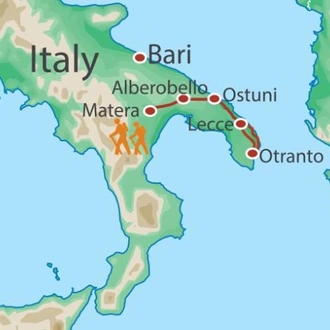 tourhub | UTracks | Walking in Puglia | Tour Map