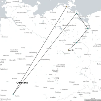 tourhub | CroisiEurope Cruises | From Berlin to Stralsund (port-to-port cruise) | Tour Map