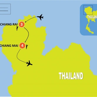 tourhub | Tweet World Travel | 8 Day Thailand Luxury Golf Package | Tour Map