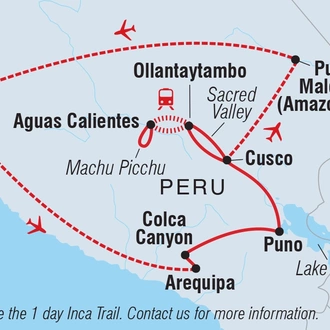 tourhub | Intrepid Travel | Premium Peru in Depth | Tour Map