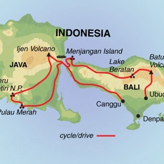 tourhub | Exodus | Cycling Indonesia's Islands | Tour Map