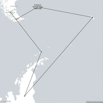 tourhub | Aurora Expeditions | South Georgia, Falklands & Antarctic Odyssey | Tour Map