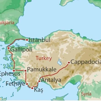 tourhub | World Expeditions | Best of Turkey | Tour Map