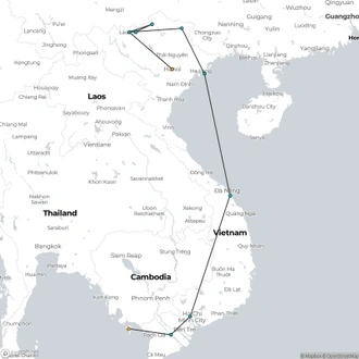 tourhub | Mr Linh's Adventures | Authentic Vietnam 21 days 20 nights | Tour Map