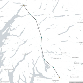 tourhub | Exodus Adventure Travels | Walking the West Highland Way | Tour Map