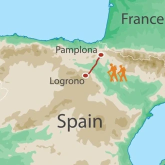 tourhub | UTracks | Camino - Pamplona to Logrono | Tour Map