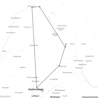 tourhub | Sherpa Expedition Teams | Gosaikunda Lake Trek | Tour Map