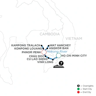 tourhub | Avalon Waterways | Mekong Discovery (Northbound) (Saigon) | Tour Map