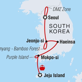 tourhub | Intrepid Travel | Premium South Korea			 | Tour Map