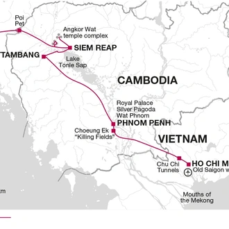 tourhub | Explore! | Simply Southern Indochina | Tour Map