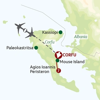 tourhub | Titan Travel | Ionian Island Paradise | Tour Map