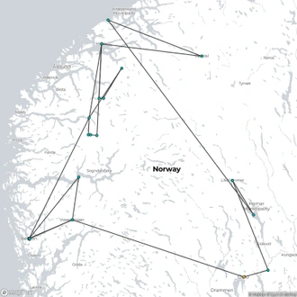 tourhub | Today Voyages | Norwegian Fjords, Charms & Traditions | Tour Map