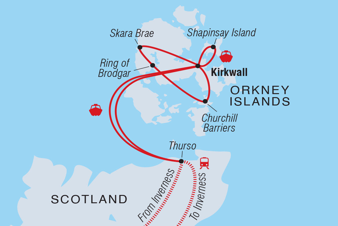 tourhub | Intrepid Travel | Scotland's Orkney Islands | Tour Map