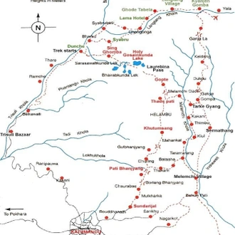 tourhub | Alchemy Travels | Langtang Valley Trek | Tour Map