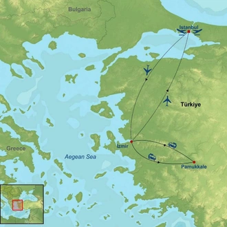 tourhub | Indus Travels | Biblical Türkiye | Tour Map
