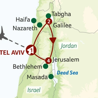 tourhub | Saga Holidays | Israel - Discover the Promised Land | Tour Map
